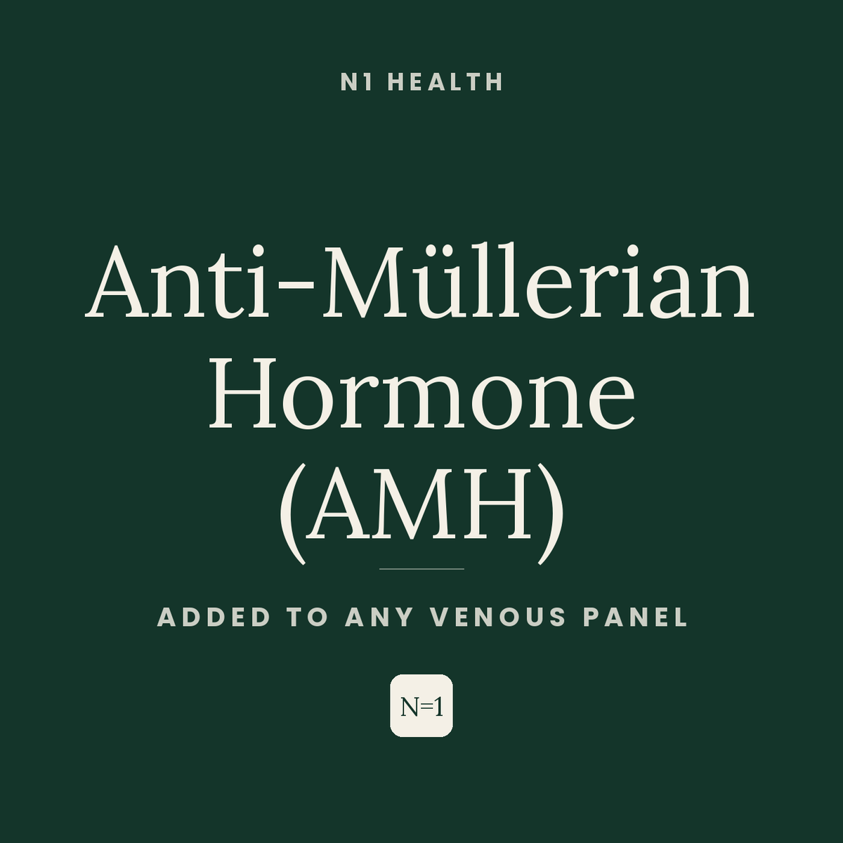 Anti-Müllerian Hormone (AMH) — N1 Health