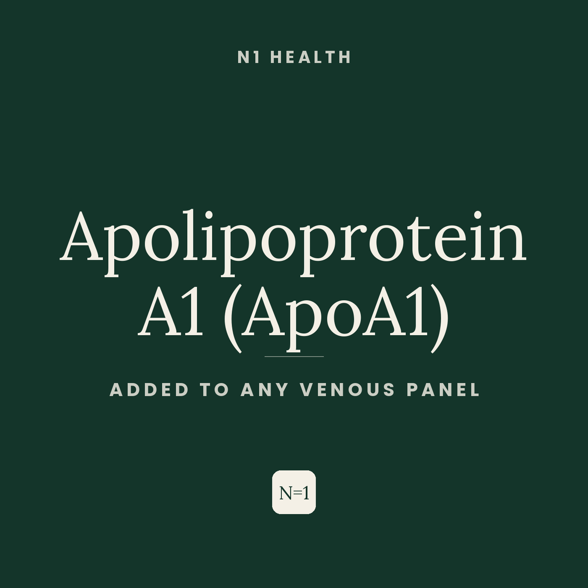 Apolipoprotein A1 (ApoA1) — N1 Health