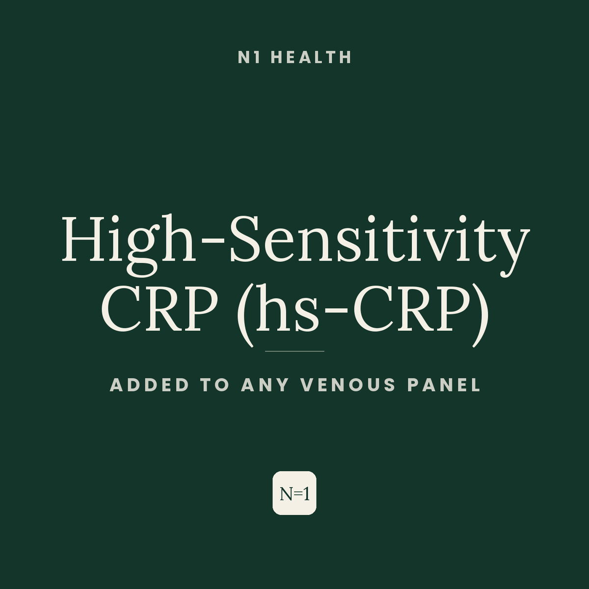 High-Sensitivity CRP (hs-CRP) — N1 Health