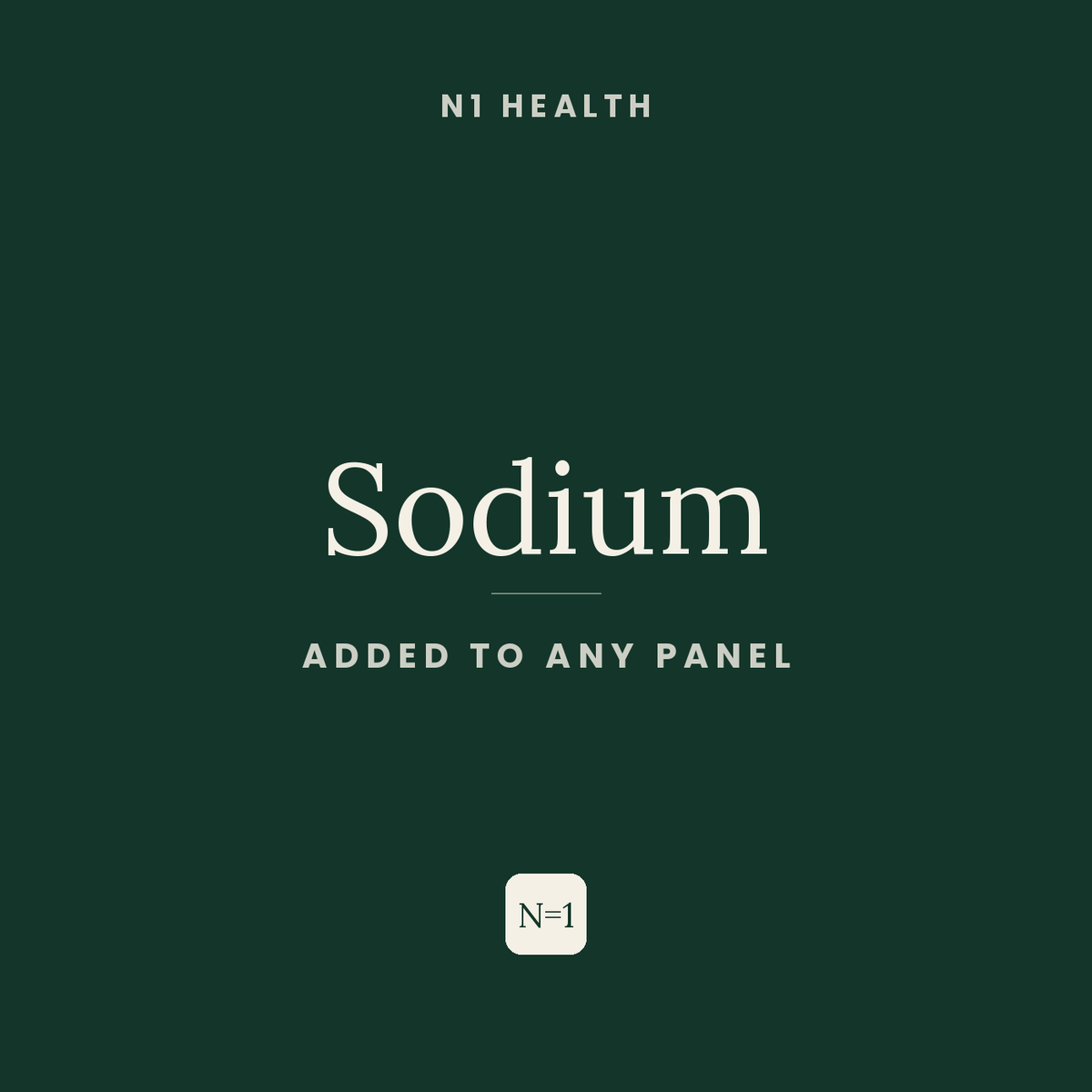 Sodium — N1 Health