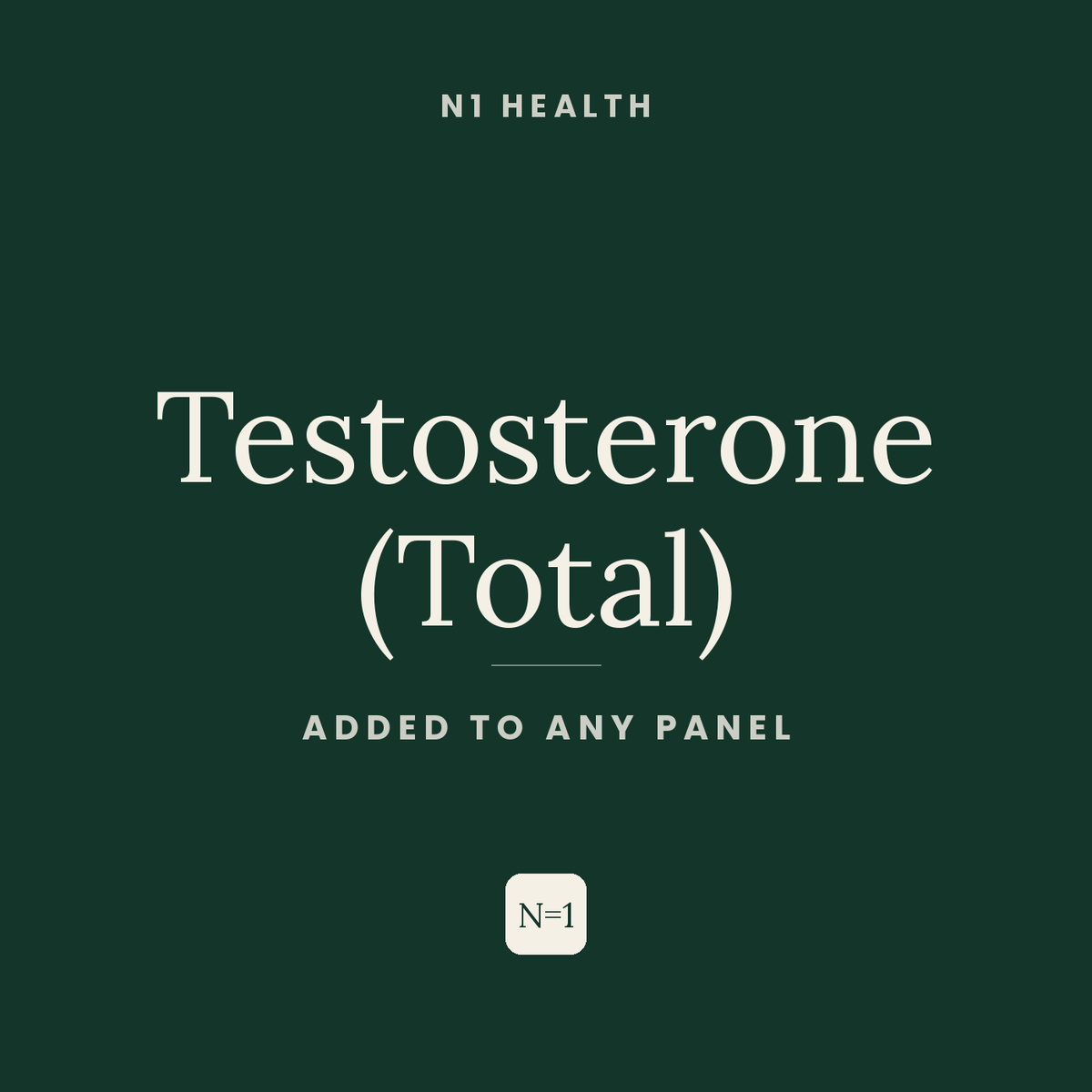 Testosterone (Total) — N1 Health