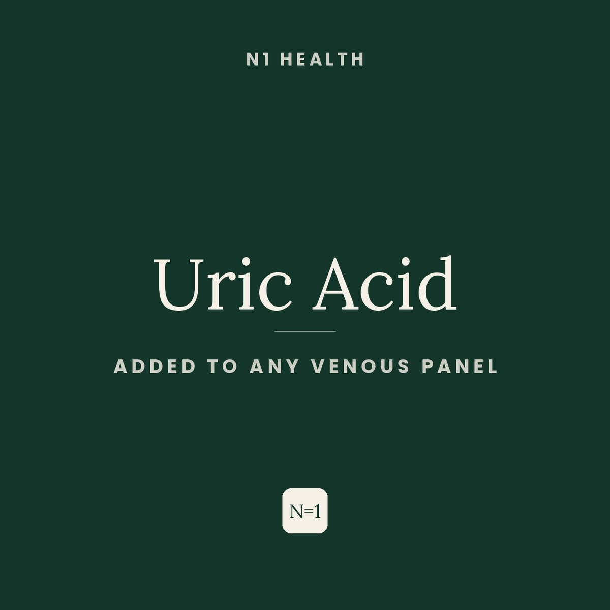 Uric Acid — N1 Health